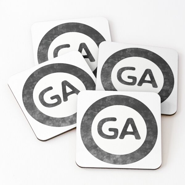 Item preview, Georgia GA distressed black and white circle designed and sold by Krista Robertson.