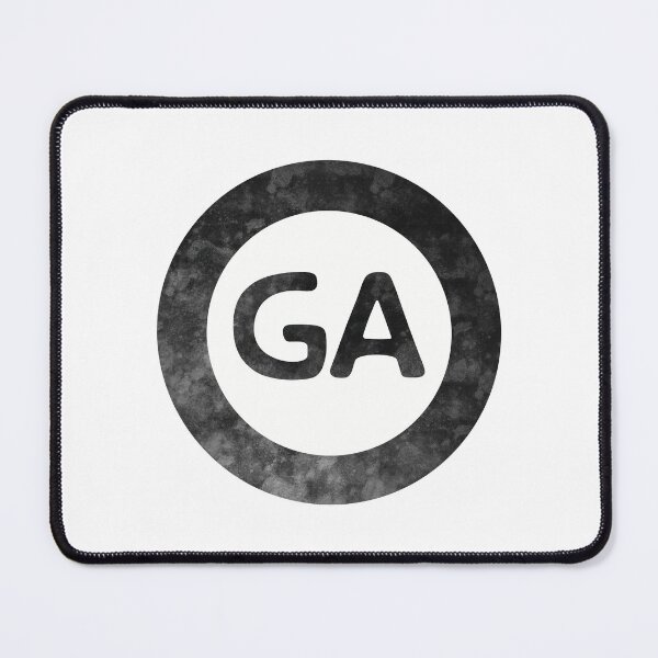 Item preview, Georgia GA distressed black and white circle designed and sold by Krista Robertson.