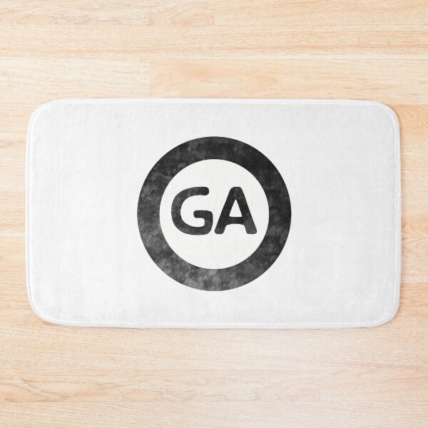 Item preview, Georgia GA distressed black and white circle designed and sold by Krista Robertson.