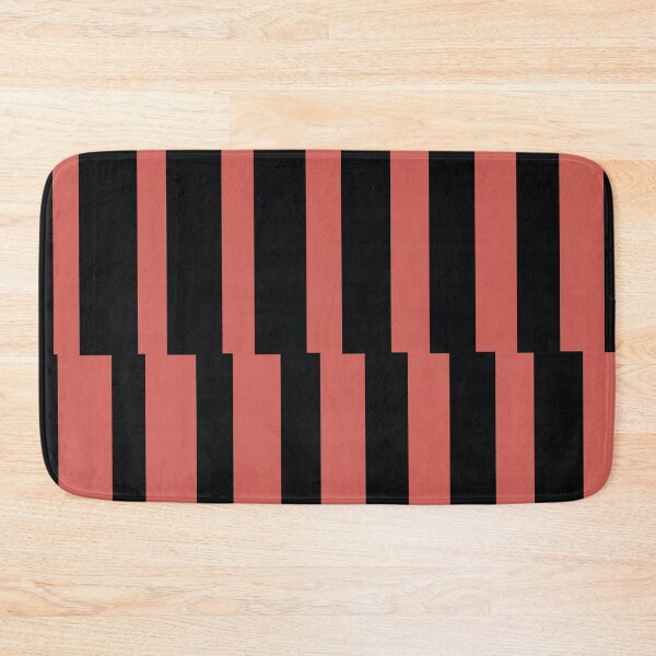 Item preview, Red-Orange Black Abstract Stripe Vertical Pattern Pairs 2023 COTY Raspberry Blush 2008-30 designed and sold by ColorOfTheYears.