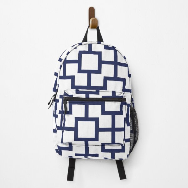 Item preview, Geometric Trellis Pattern Navy Blue 550 designed and sold by tonymagnerart.