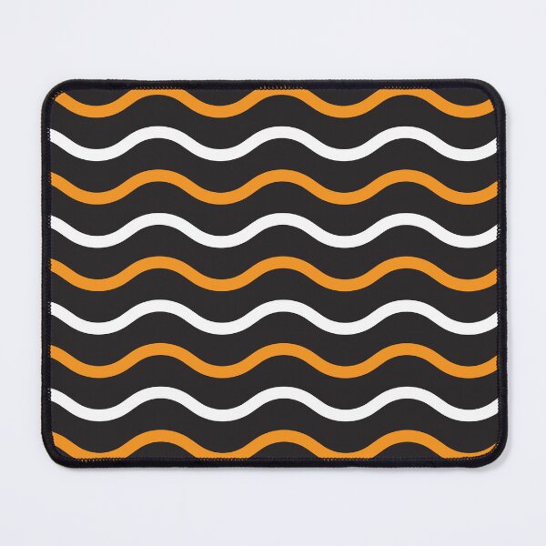 Item preview, White and orange wavy lines designed and sold by pnkpopcorn.