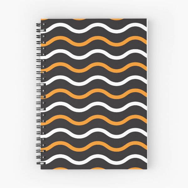 Item preview, White and orange wavy lines designed and sold by pnkpopcorn.