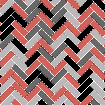 Vorschaubild zum Design Red-Orange Black Gray Herringbone Pattern Pairs 2023 COTY Raspberry Blush 2008-30 von ColorOfTheYears