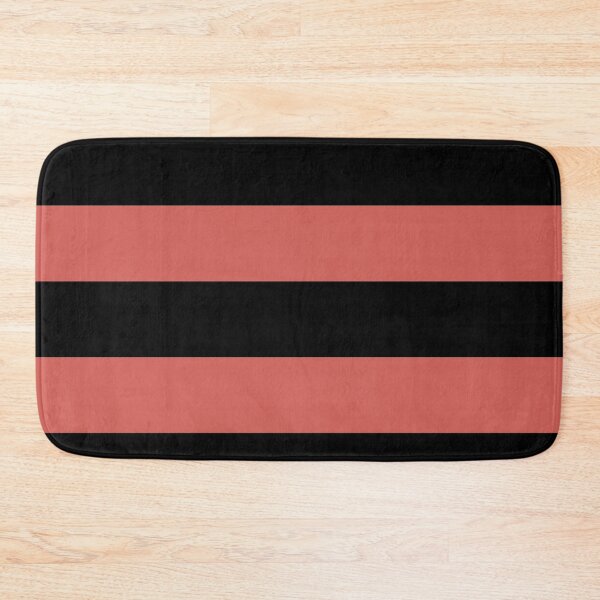 Item preview, Red-Orange Black Minimal Horizontal Stripe Pattern Pairs 2023 COTY Raspberry Blush 2008-30 designed and sold by ColorOfTheYears.