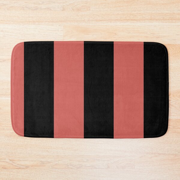 Item preview, Red-Orange Black Minimal Vertical Stripe Pattern Pairs 2023 COTY Raspberry Blush 2008-30 designed and sold by ColorOfTheYears.