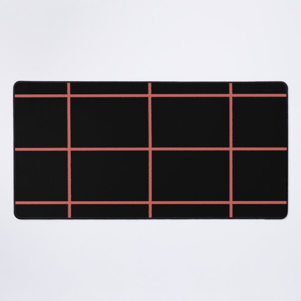 Item preview, Red-Orange Black Tile Grid Check Pattern Pairs 2023 COTY Raspberry Blush 2008-30 designed and sold by ColorOfTheYears.