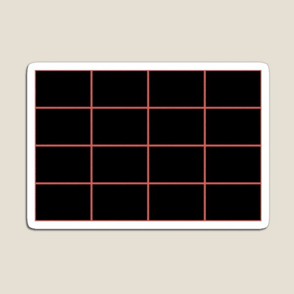 Item preview, Red-Orange Black Tile Grid Check Pattern Pairs 2023 COTY Raspberry Blush 2008-30 designed and sold by ColorOfTheYears.