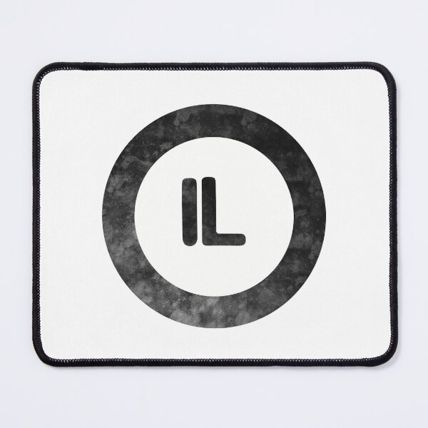 Item preview, Illinois IL distressed black and white circle designed and sold by Krista Robertson.