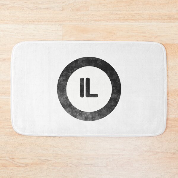 Item preview, Illinois IL distressed black and white circle designed and sold by Krista Robertson.