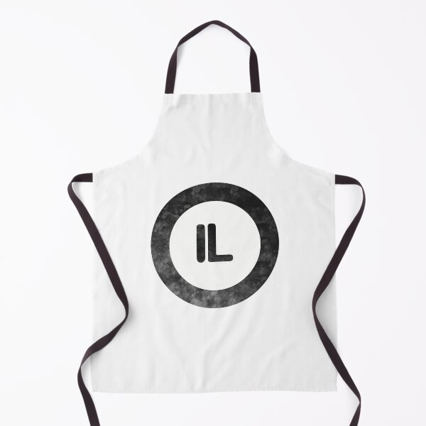 Item preview, Illinois IL distressed black and white circle designed and sold by Krista Robertson.