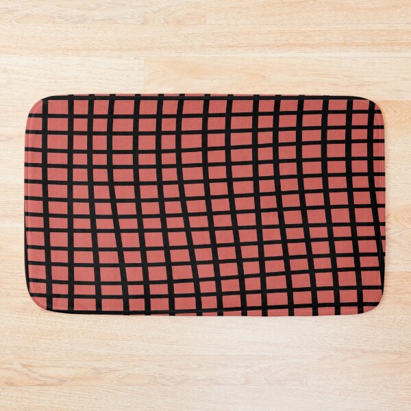 Item preview, Red-Orange Black Wavy Grid Pattern Pairs 2023 COTY Raspberry Blush 2008-30 designed and sold by ColorOfTheYears.