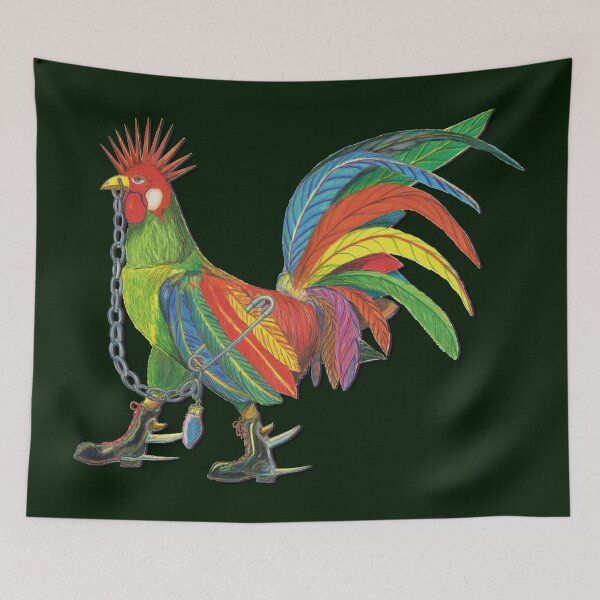 Artikelvorschau, Punky Rooster Basic on Hunter Green Threads entworfen und verkauft von AJLeibengeist.