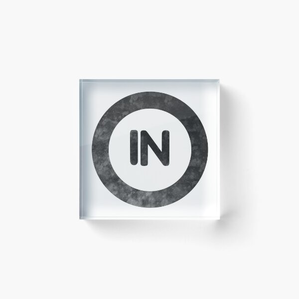 Item preview, Indiana IN distressed black and white circle designed and sold by Krista Robertson.