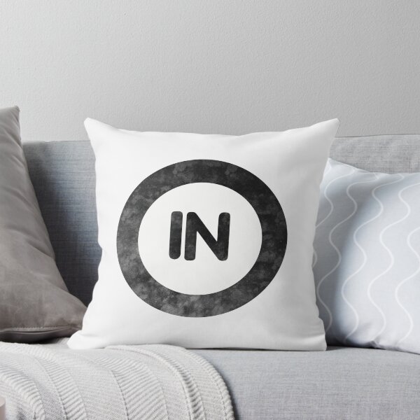 Item preview, Indiana IN distressed black and white circle designed and sold by Krista Robertson.