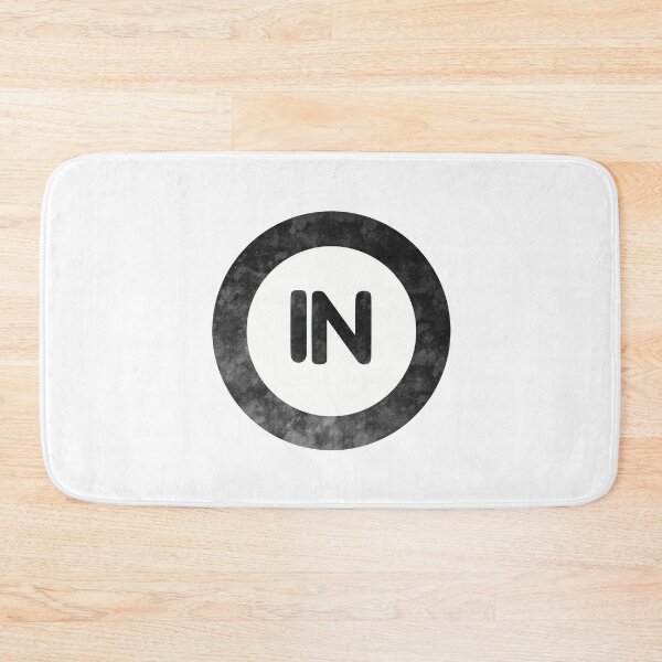 Item preview, Indiana IN distressed black and white circle designed and sold by Krista Robertson.