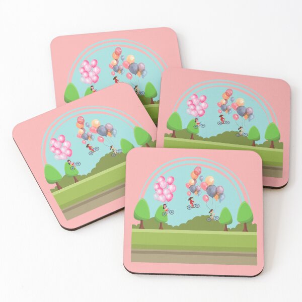 Item preview, cute girls riding their bike to sky- girls riding bike  designed and sold by Passacagliabusra.