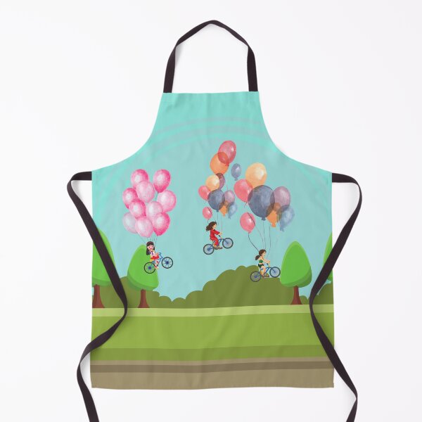 Item preview, cute girls riding their bike to sky- girls riding bike designed and sold by Passacagliabusra.