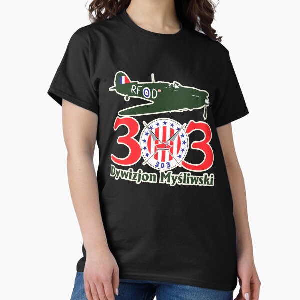 Vista previa del artículo con la obra «Escuadrón de caza Hurricane No. 303 de la RAF - Etiquetado en polaco - Clean Style», diseñado y vendido por pzd501.