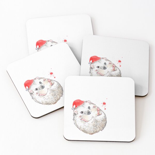 Item preview, Hedgehog with Santa hat designed and sold by Schertel.