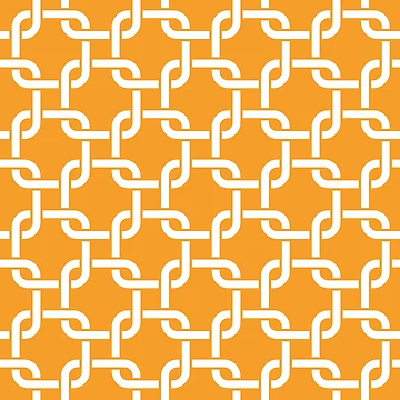 Artwork thumbnail, Orange Interlocking Square Pattern by patternplaten