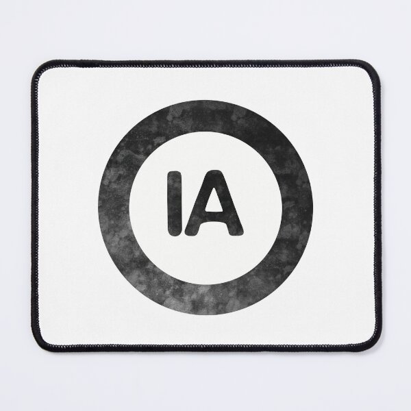 Item preview, Iowa IA distressed black and white circle designed and sold by Krista Robertson.