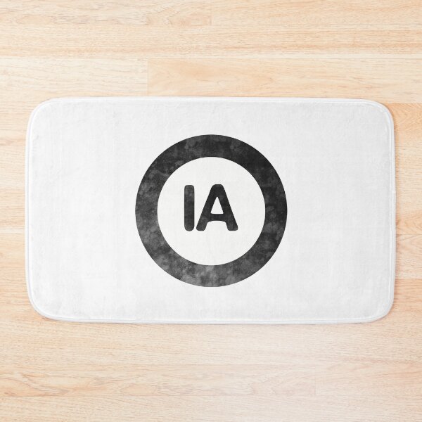 Item preview, Iowa IA distressed black and white circle designed and sold by Krista Robertson.
