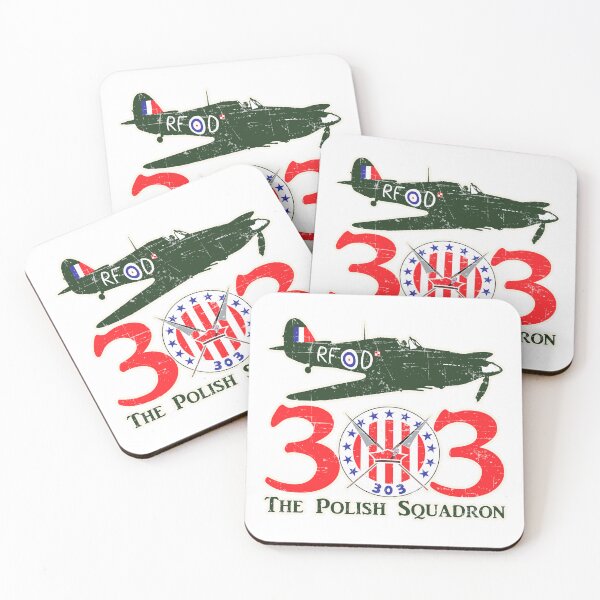 Artikelvorschau, Hurricane No. 303 Fighter Squadron RAF - Englisch getaggt - Grunge Style entworfen und verkauft von pzd501.