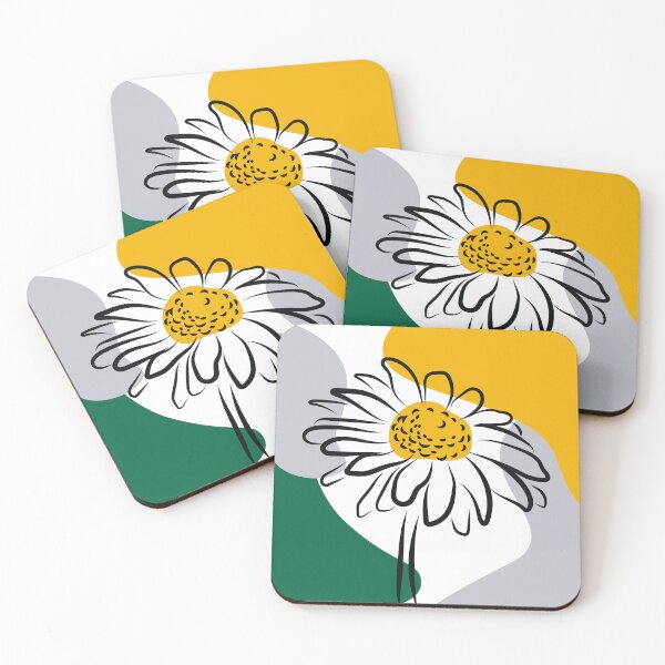 Item preview, minimalist illustration of daisy flower, with colors designed and sold by yessebel.