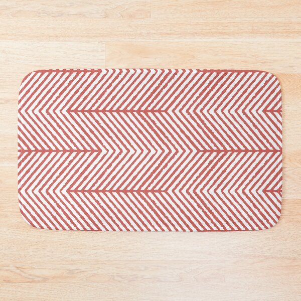 Item preview, Red-Orange White Abstract Diagonal Chevron Stripe Pattern Pairs 2023 COTY Raspberry Blush 2008-30 designed and sold by ColorOfTheYears.