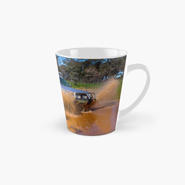 Landcruiser and Camper through water crossing Tall Mug