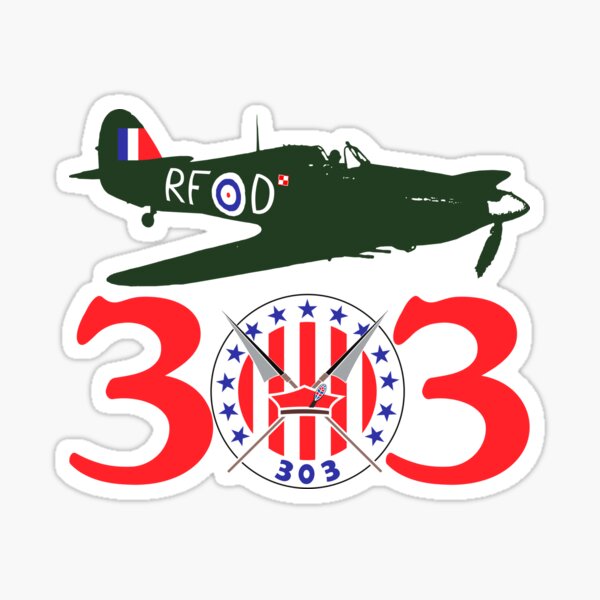 Vista previa del artículo con la obra «Escuadrón de caza Hurricane No. 303 de la RAF - sin etiqueta - Estilo limpio», diseñado y vendido por pzd501.