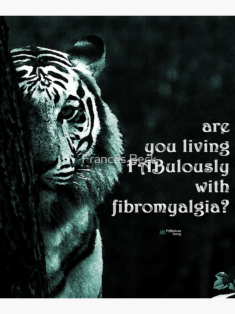 Thumbnail 3 of 3, Sticker, Are You Living FABulously With Fibromyalgia? Tiger designed and sold by FABulous-living.