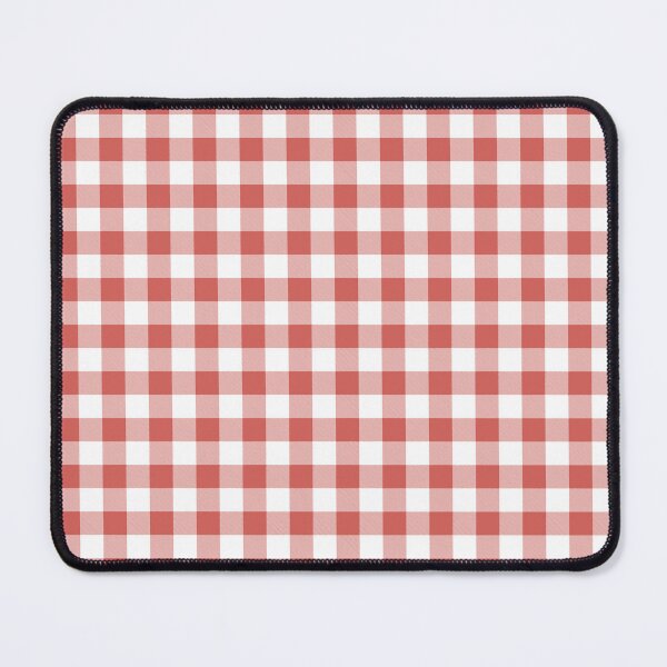 Item preview, Red-Orange White Buffalo Plaid Checkerboard Pattern Pairs 2023 COTY Raspberry Blush 2008-30 designed and sold by ColorOfTheYears.