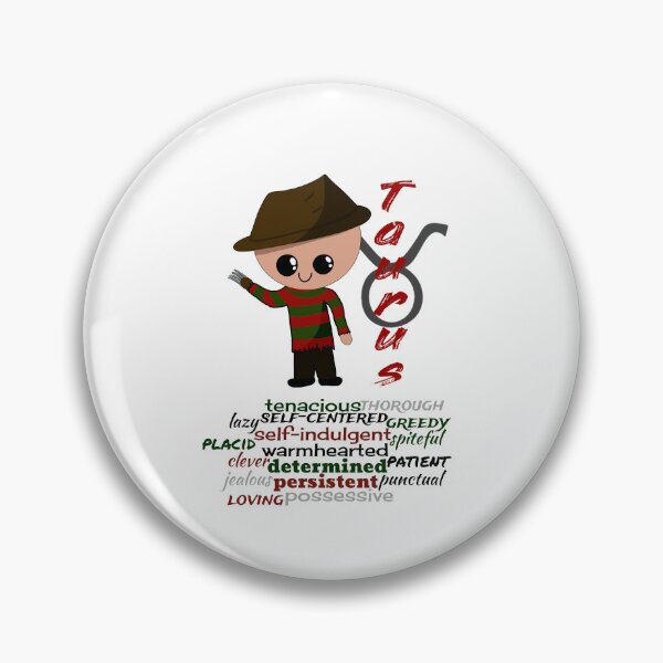 Item preview, Taurus Zodiac Horror Monster- funny, cute, april, may, zodiac, sign, horoscope, creepy, horror, thriller, movie, film, traits, claws, stripes, taurus, scary, killers, fiction, humorous, word, cloud designed and sold by Bruh-llc.