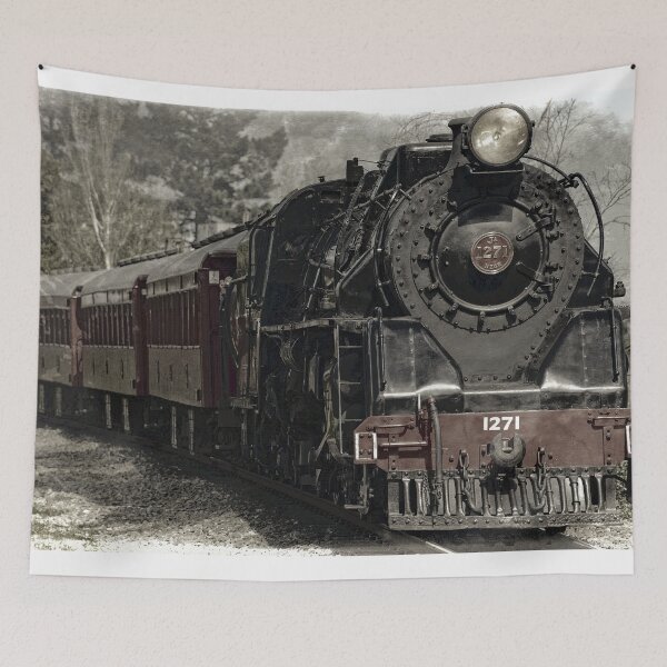 Item preview, vintage old locomotive train view designed and sold by JDFernandez.