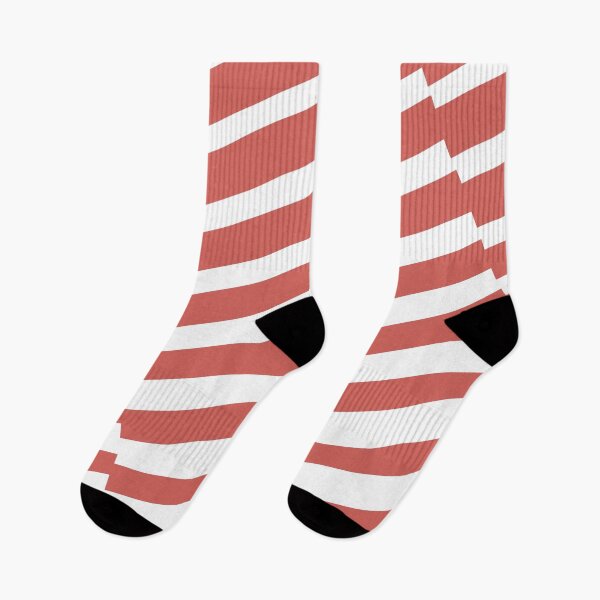 Item preview, Red-Orange White Diagonal Offset Stripe Pattern Pairs 2023 COTY Raspberry Blush 2008-30 designed and sold by ColorOfTheYears.