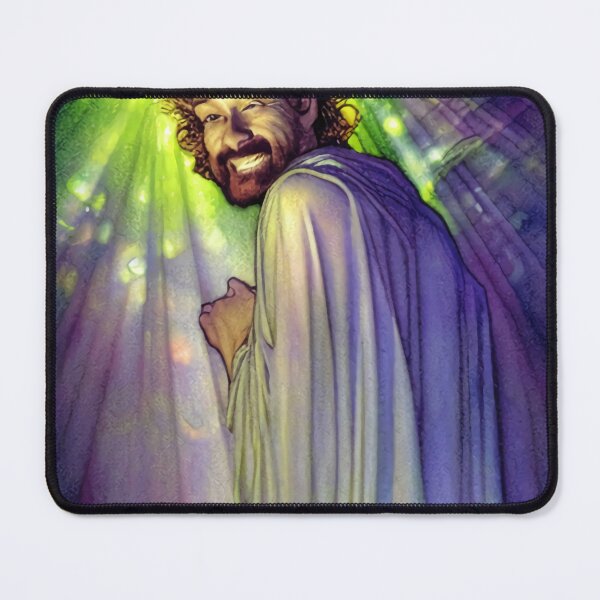 Item preview, Laughing Happy Jesus Christ Original Digital Art Design designed and sold by ChorkiePawPress.