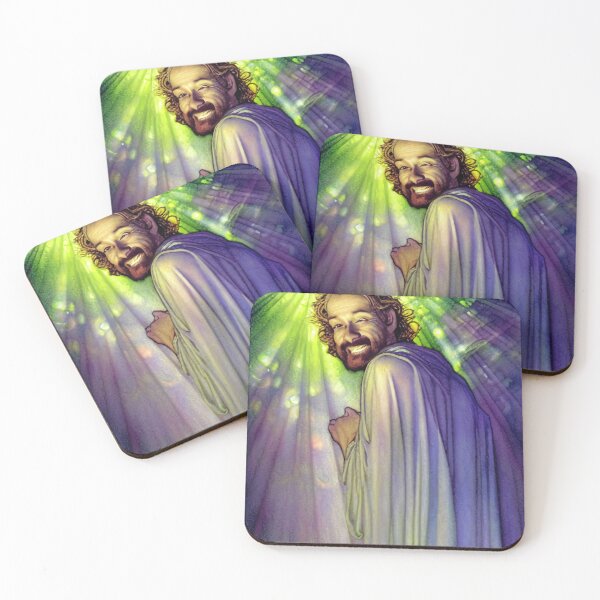 Item preview, Laughing Happy Jesus Christ Original Digital Art Design designed and sold by ChorkiePawPress.