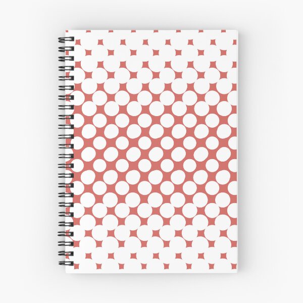 Item preview, Red-Orange White Halftone Abstract Polka Dot Pattern Pairs 2023 COTY Raspberry Blush 2008-30 designed and sold by ColorOfTheYears.