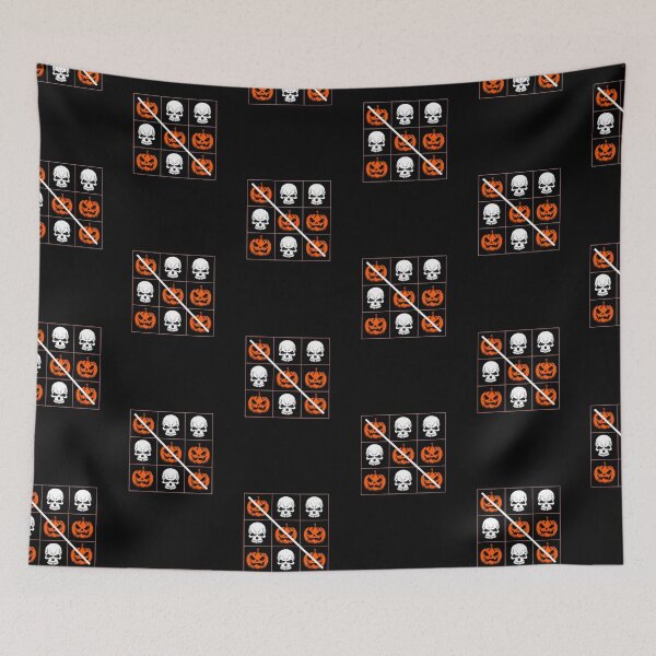 Item preview, Halloween Tic Tac Toe Game Pumpkin Skulls designed and sold by hiunlimit.