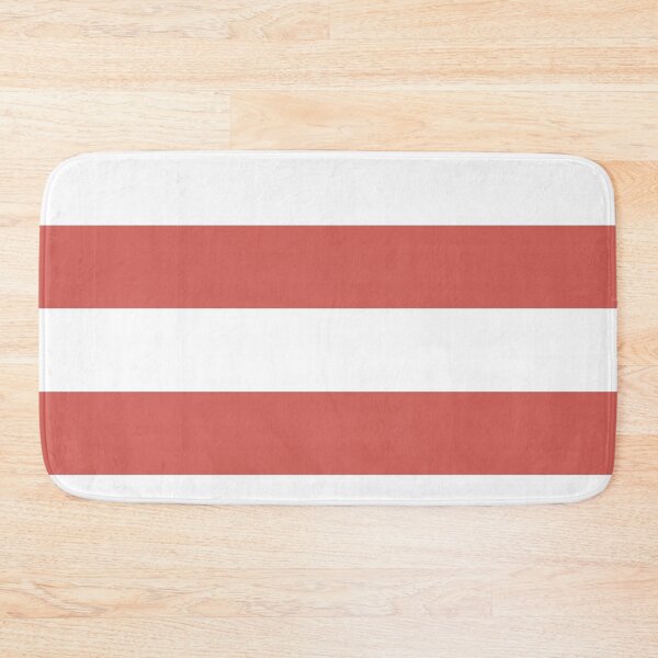 Item preview, Red-Orange White Minimal Horizontal Stripe Pattern Pairs 2023 COTY Raspberry Blush 2008-30 designed and sold by ColorOfTheYears.
