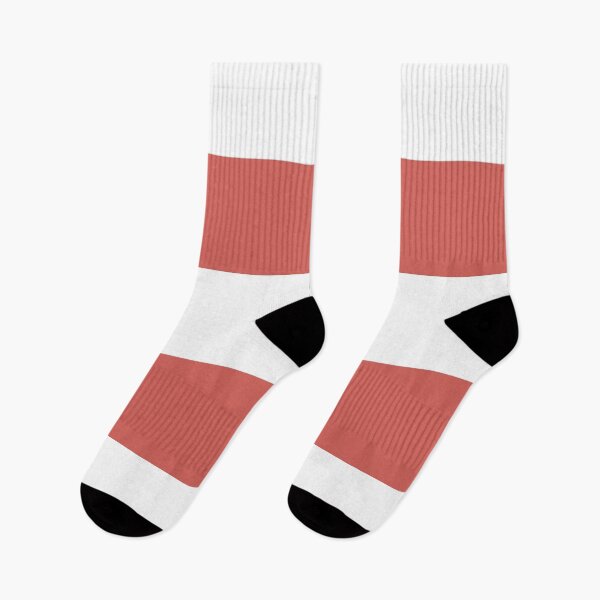 Item preview, Red-Orange White Minimal Horizontal Stripe Pattern Pairs 2023 COTY Raspberry Blush 2008-30 designed and sold by ColorOfTheYears.