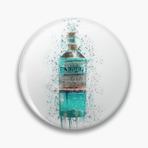 Item preview, Benhams Blue Green Gin Splatter Print designed and sold by Pics-squiggles.