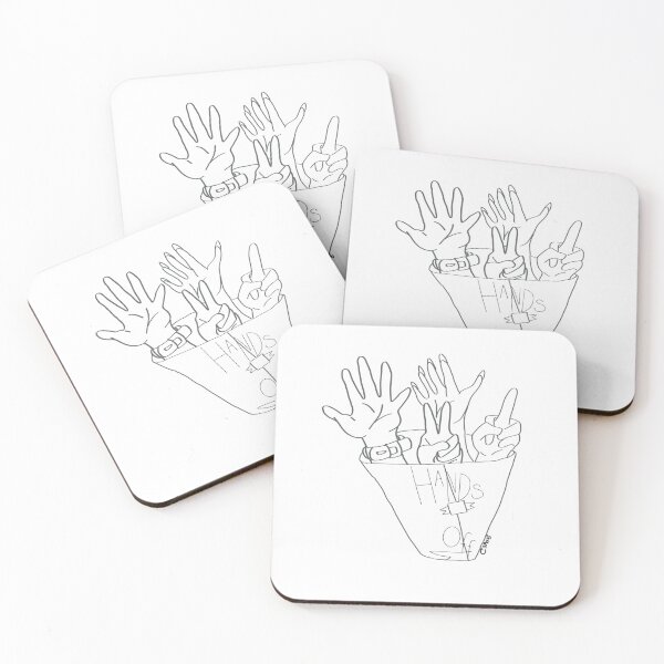 Item preview, Hands Off! (black and white) designed and sold by cidnidd.