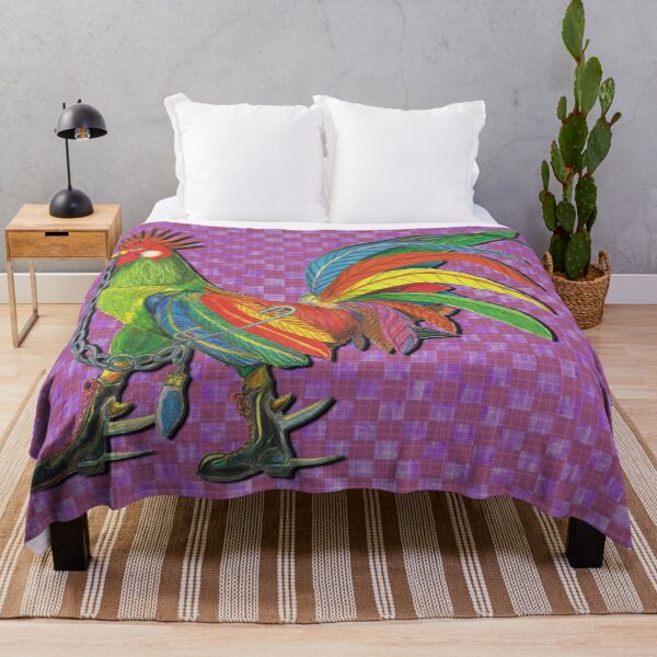 Artikelvorschau, Punky Rooster Basic on Lite Fuchsia Checkered Colors entworfen und verkauft von AJLeibengeist.
