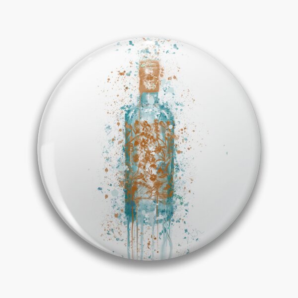 Item preview, Silent Pool Gin Bottle Splatter Print designed and sold by Pics-squiggles.