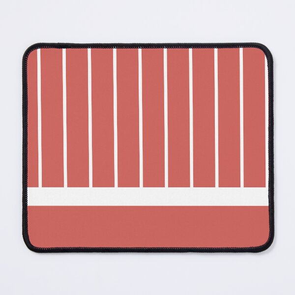 Item preview, Red-Orange White Minimal Modern Stripe Pattern On Solid Pairs 2023 COTY Raspberry Blush 2008-30 designed and sold by ColorOfTheYears.