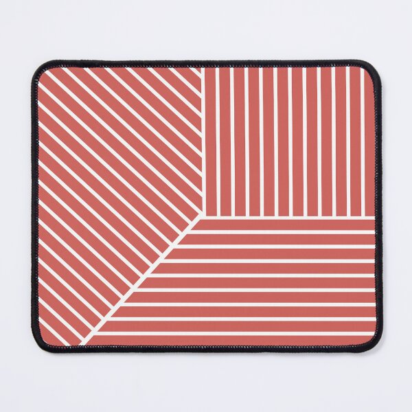 Item preview, Red-Orange White Minimal Modern Stripe Pattern Pairs 2023 COTY Raspberry Blush 2008-30 designed and sold by ColorOfTheYears.