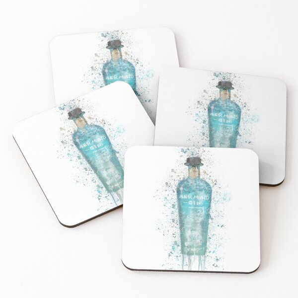 Item preview, Mermaid Gin Bottle Splatter Print designed and sold by Pics-squiggles.